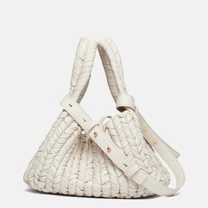 Nanushka the Busket Okobor Alt-Leather Knit Bucket Bag NewWith Tags
